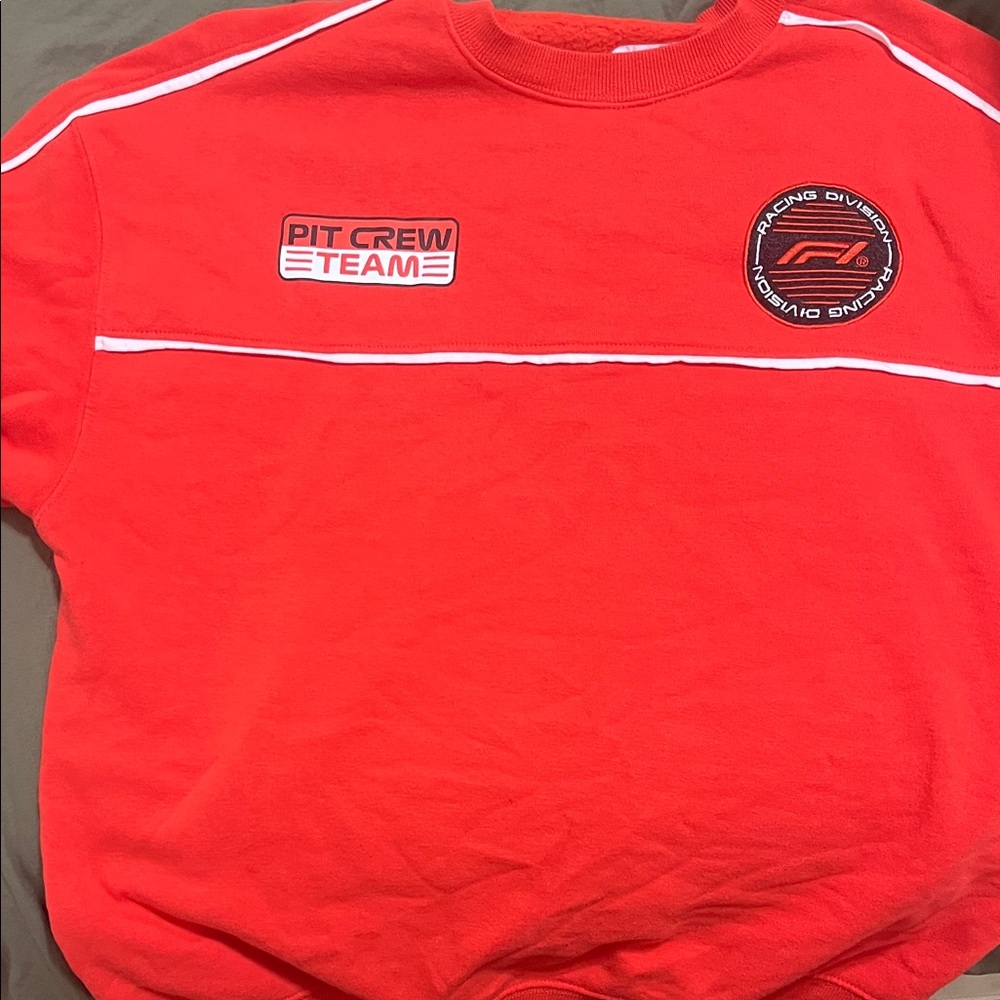 Pit Crew Team Red Crewneck Sweater